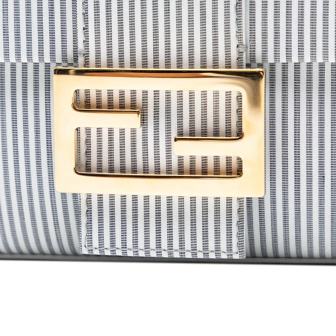 Thumbnail - Fendi Hobo Bags - Striped Jersey Baguette Satchel - Gr. unisize - in Weiß - für Damen