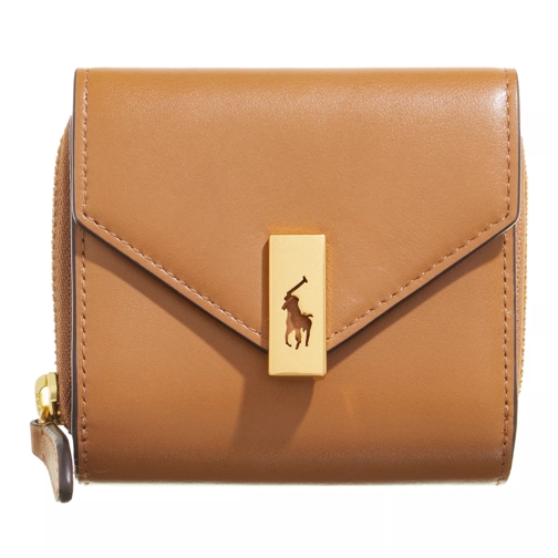 Polo Ralph Lauren Compact Wallet Small Tan Bi-Fold Portemonnaie