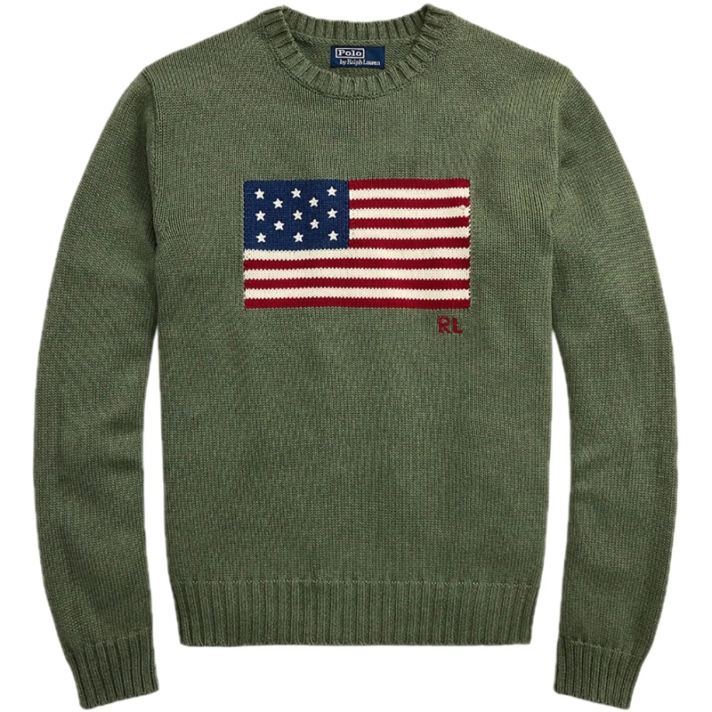 Ralph Lauren Pull Flag Knit grün