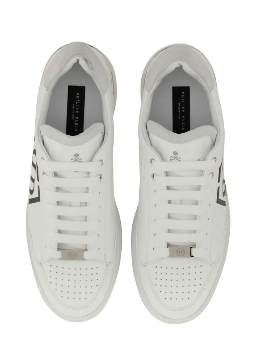 Thumbnail - Philipp Plein Low-Top Sneaker - High-Quality Cow Leather Sneakers With Logo - Gr. 40 (EU) - in Weiß - für Damen