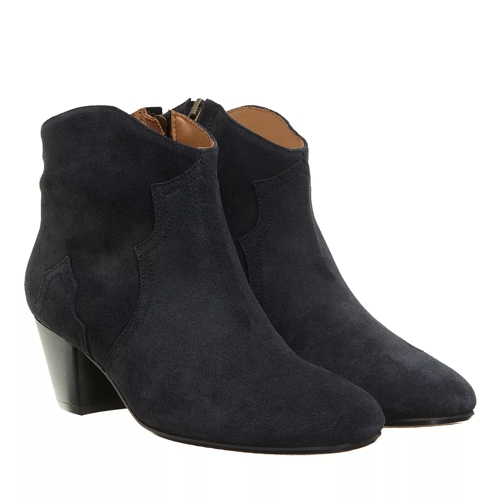 Isabel Marant Boots Calf Velvet Leather Faded Black Ankle Boot