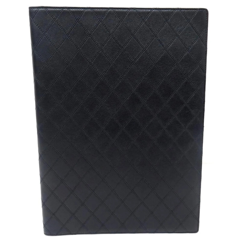 Chanel Geldbörse NEUER CHANEL DOKUMENTENHALTER AUS SCHWARZEM QUILTE schwarz