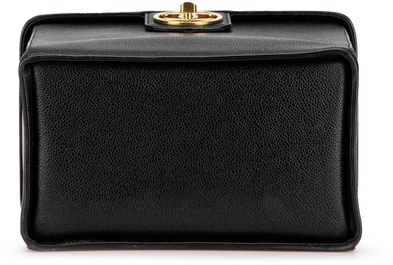 Chanel Hobo bags 1991-1994 CC Caviar Vanity Case in zwart