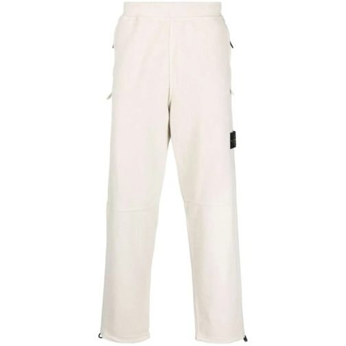 Stone Island Jogginghosen Cotton-Blend Beige Track Pants White