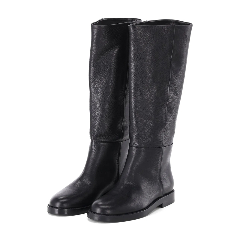 Agl Schnürschuhe Stiefel Zenit aus Leder schwarz