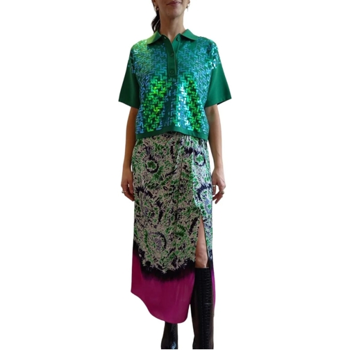 Essentiel Antwerp Mini jupes Jupe viscose print Fleurs vert bleu bas Rose Gelli mehrfarbig