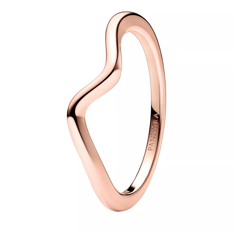 Pandora Ring Wave 14k rose gold-plated ring No Color