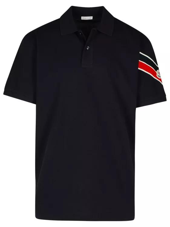 Black moncler polo mens online