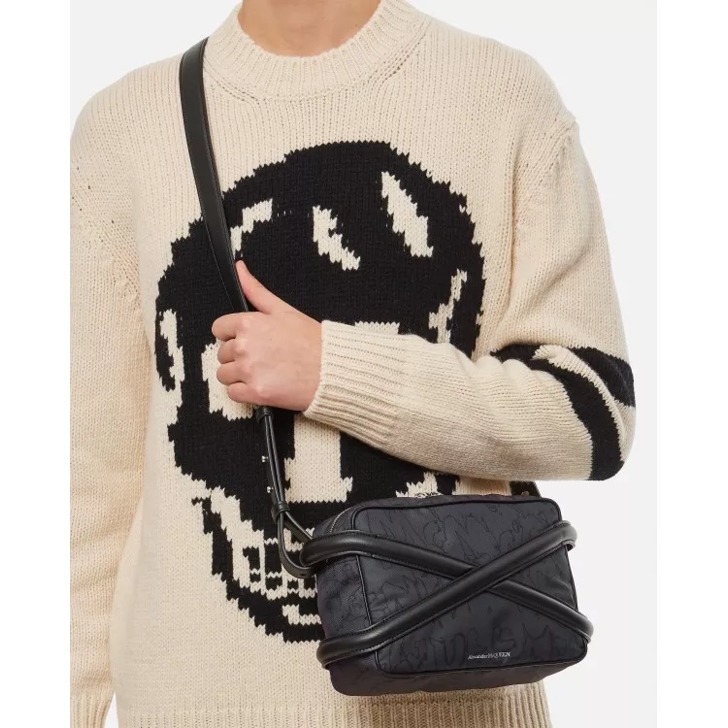 Alexander McQueen Harness Camera Bag Black Schultertasche