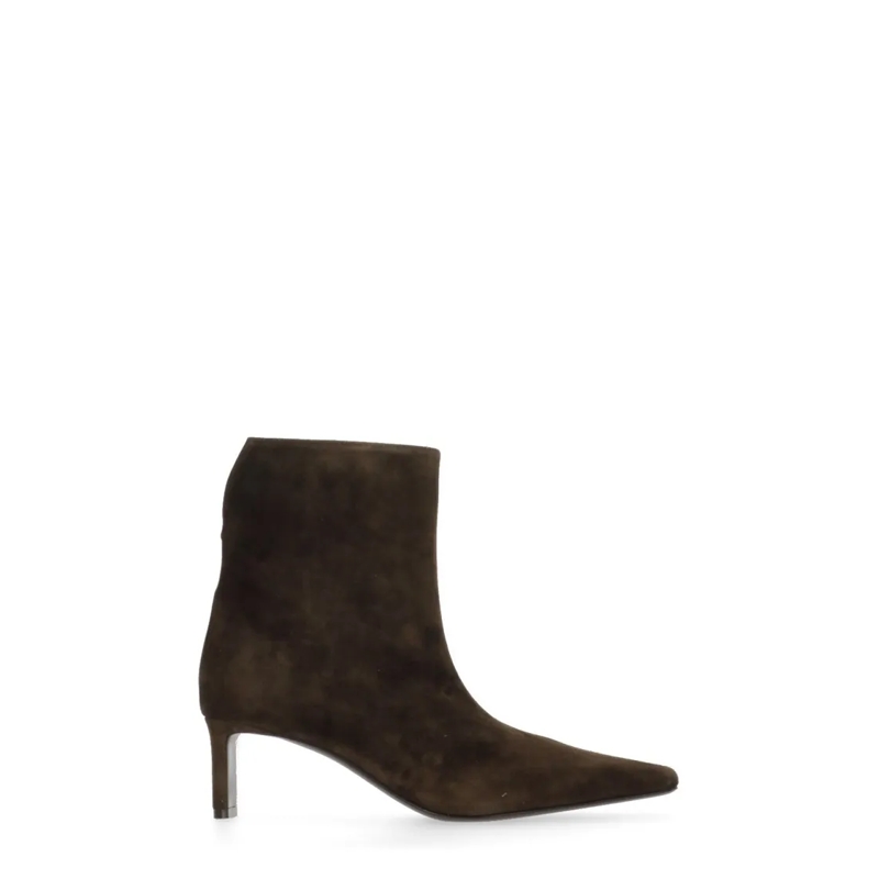 Khaite Bottes Brown Suede Leather Boots Brown