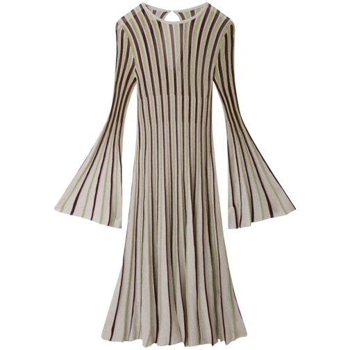 Stella McCartney Midi Jurken Lurex Midi Dress Neutrals