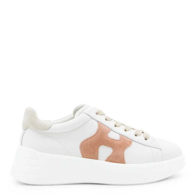 Hogan Lage-top sneaker White Leather Sneakers With Suede Accent White