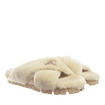 Prada fur online slippers