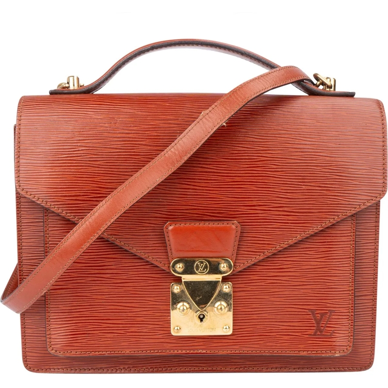 Louis Vuitton Schultertasche Louis Vuitton Cognac Epi Leather Monceau Handbag mehrfarbig