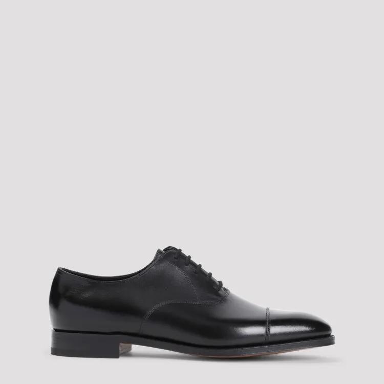 Thumbnail - City Ii Black Calf Leather Oxfords - Gr. 10 - in Schwarz