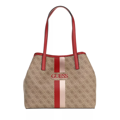 Guess Vikky Tote Latte/Red Tote