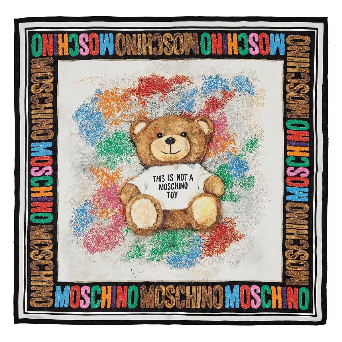 Moschino Scarf 90X90 cm Black Leichter Schal