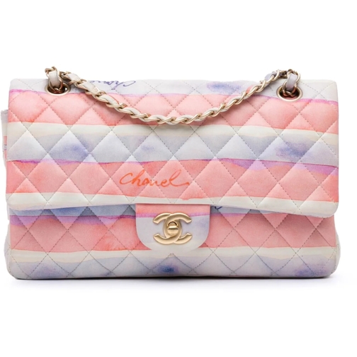 Chanel Sac à bandoulière 2009-2010 Medium Classic Printed Lambskin Watercol rose (Image 2)