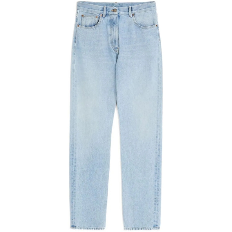 Valentino Garavani Jeans mit geradem Bein Jeans Clear Blue blau