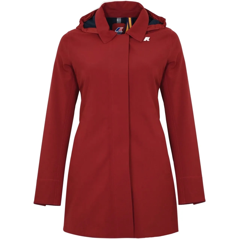 K-Way  Tailored Burgundy Short Coat Red