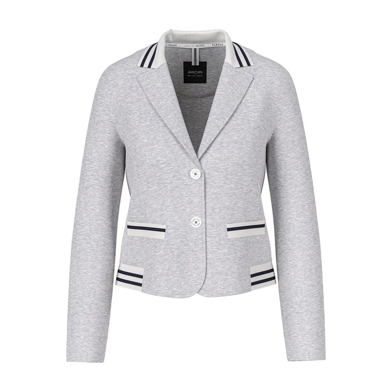 Marc Cain Blazer Taillierter Jersey-Blazer Grau