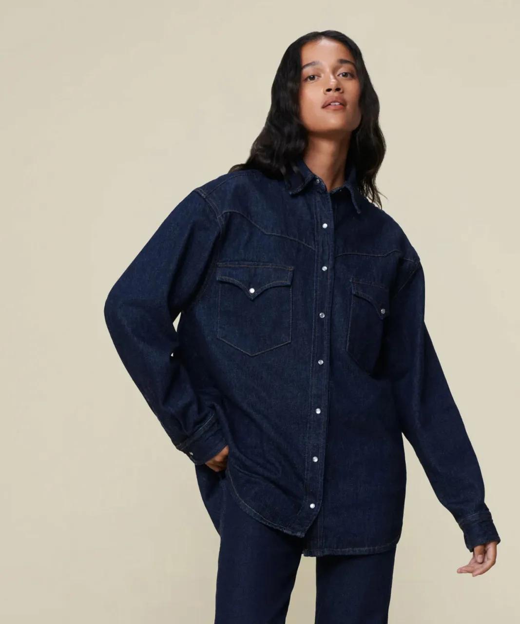 Thumbnail - LOIS JEANS - LOIS Jeans Raw Denim Jeanshemd - Größe L - multi