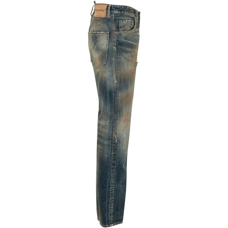 Dsquared2 Jeans Slim Fit Jeans a Gamba Dritta blau(Image 3)