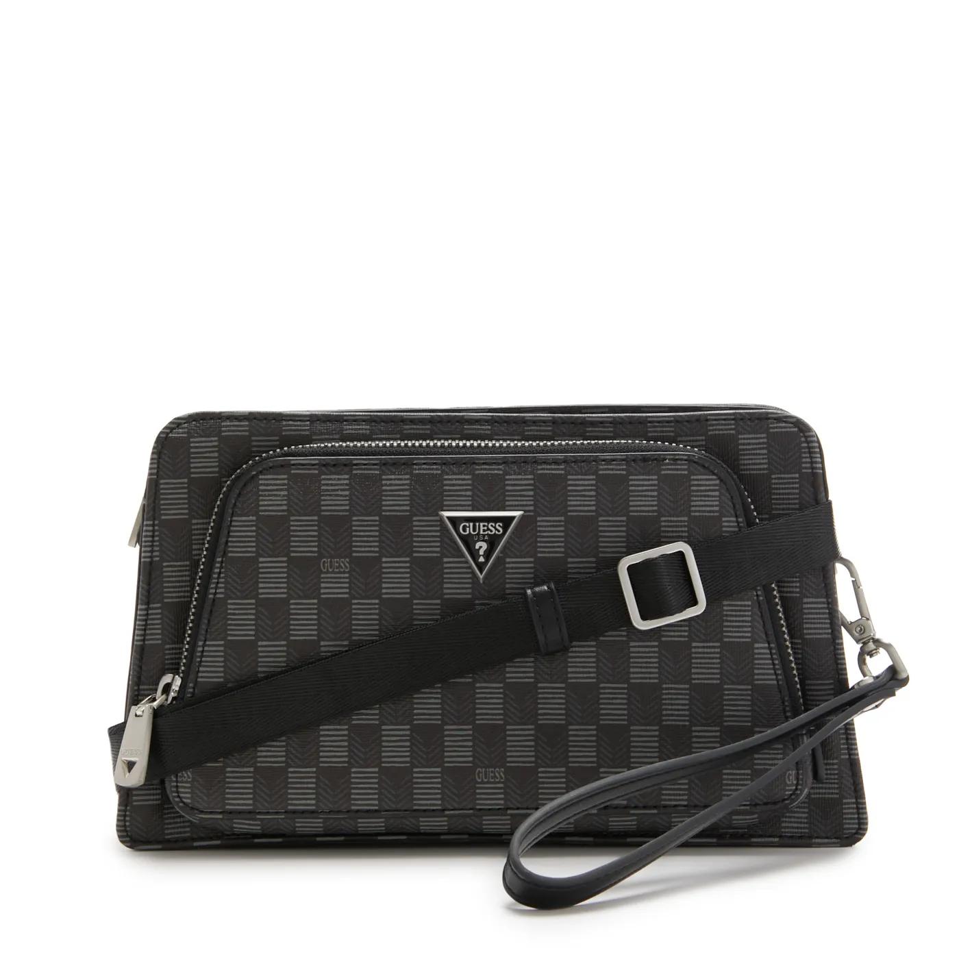 Guess Clutches - GUESS Jet Set herren Clutch Schwarz HMJESE-P4187-B - Gr. unisize - in Schwarz - für Damen