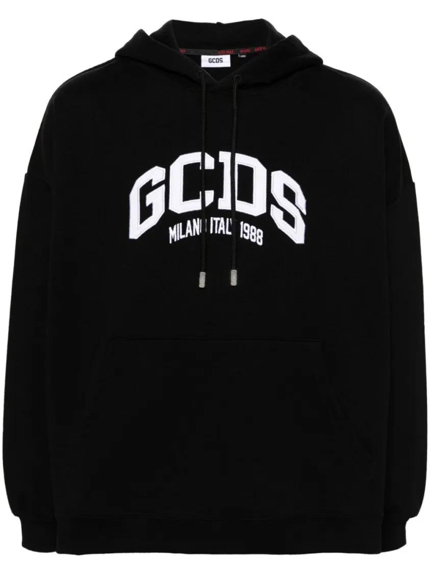 Gcds - Black Sweatshirt With Logo - Größe XL - schwarz