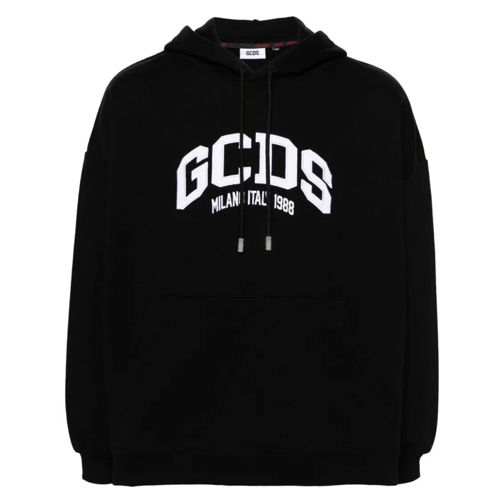 Gcds Hoodie Black Sweatshirt With Logo Black