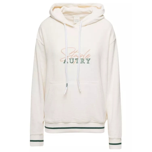 Autry International White Hoodie With Logo X Staple Embroidery In Cott White 
