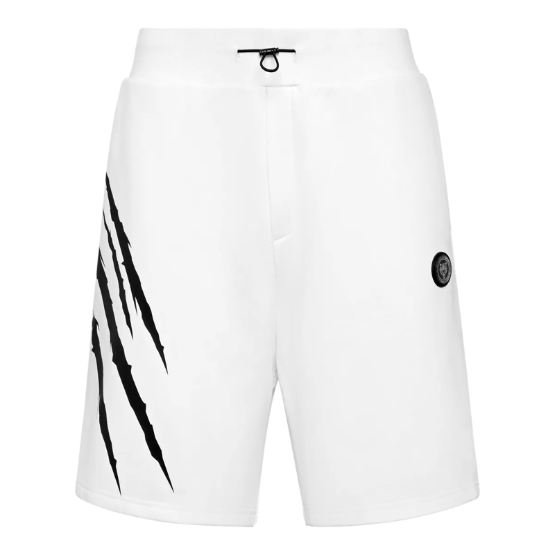 Plein Sport Shorts Jogging-Shorts Scratch weiss