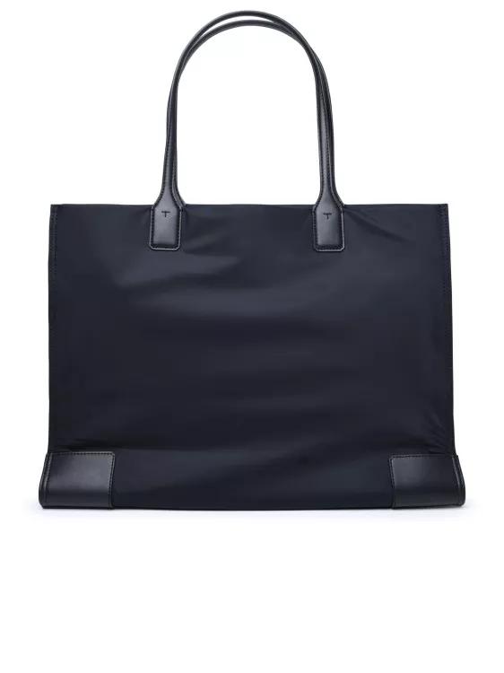 TORY BURCH Totes & shoppers Ella' Small Black Recycled Nylon Shopping Bag in zwart