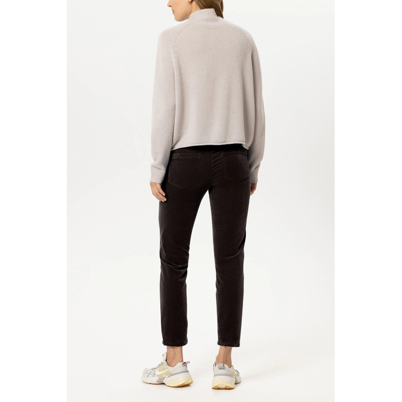 Luisa Cerano Stoffen broek Skinny-Velvet-Pants truffle(Image 4)