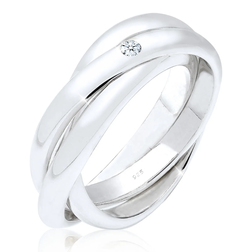 Elli Ring Verlobungsring Diamant 0.03 ct. 925 Silber weiss Diamantring