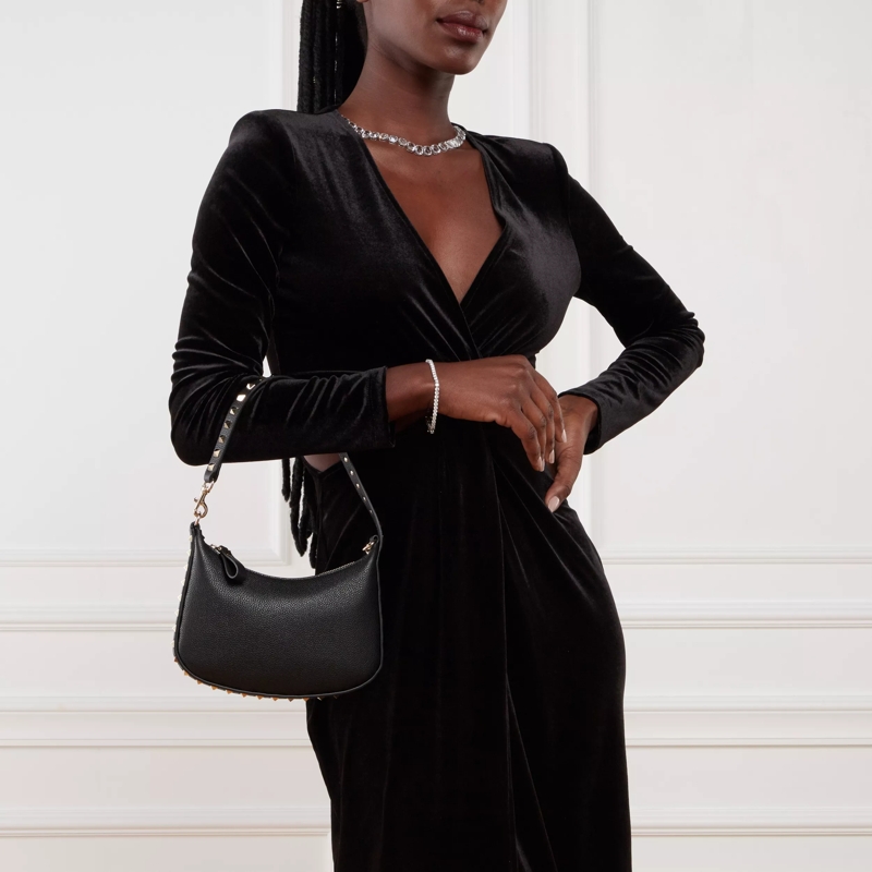 Valentino Garavani Sac à bandoulière Mini Hobo Rockstud Nero(Image 2)
