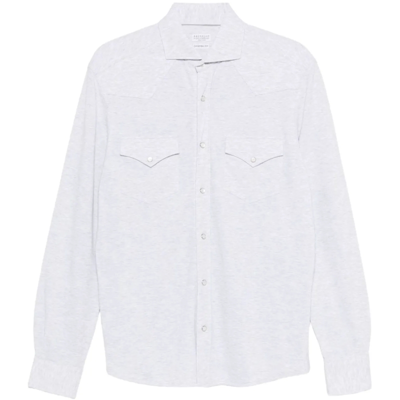 Brunello Cucinelli Legeres Oberteil Shirts Light Grey grau
