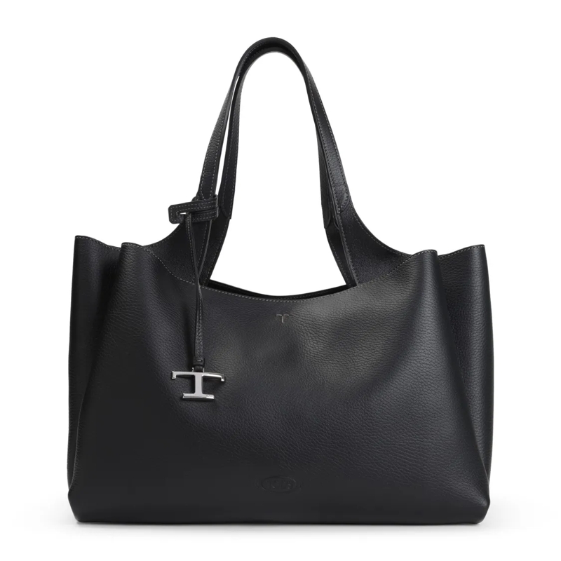 Tod's Sac à bandoulière Smooth Leather Shoulder Bag With Design Black