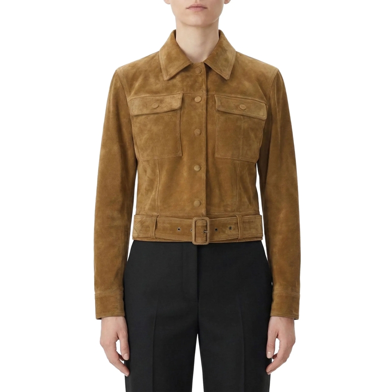 Saint Laurent Übergangsjacke Jacke aus Veloursleder braun(Image 2)