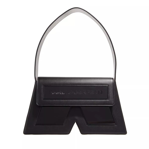 Karl Lagerfeld Essential K Shb Leather Black Hobo Bag