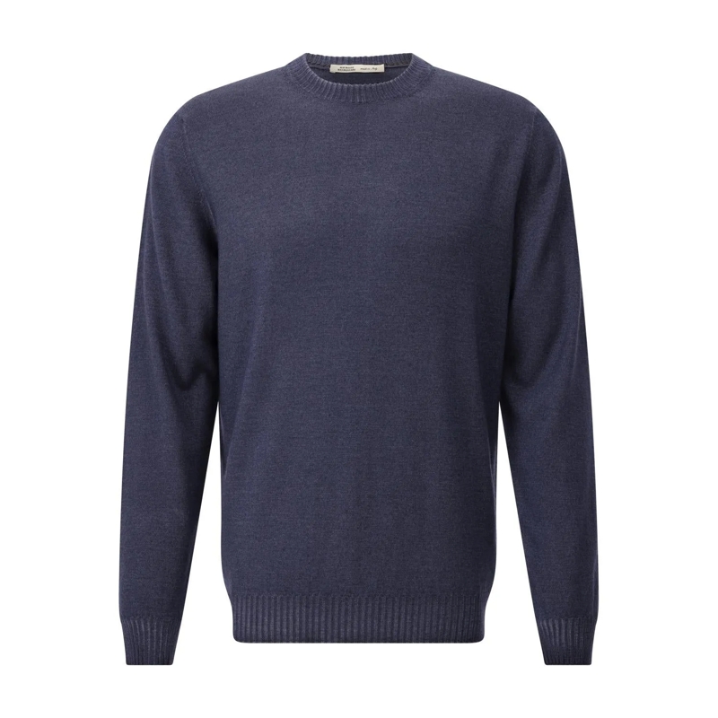 Maurizio Baldassari Pullover Pullover aus Schurwolle Blau