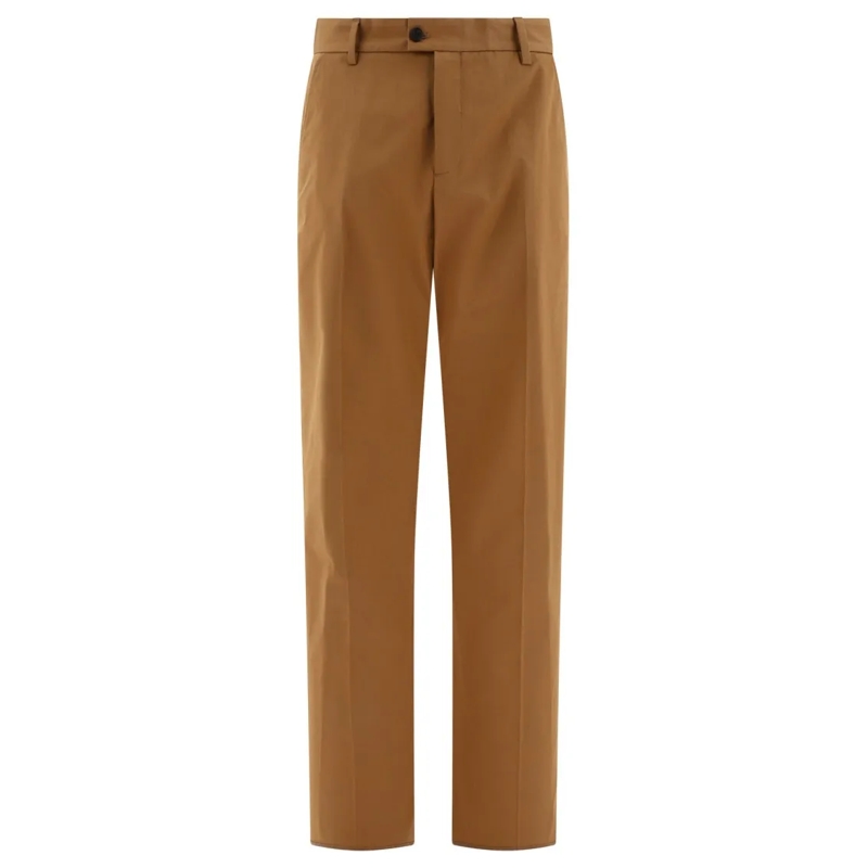 Alexander McQueen Pantalon de costume Tailored Trousers With Back Logo Brown