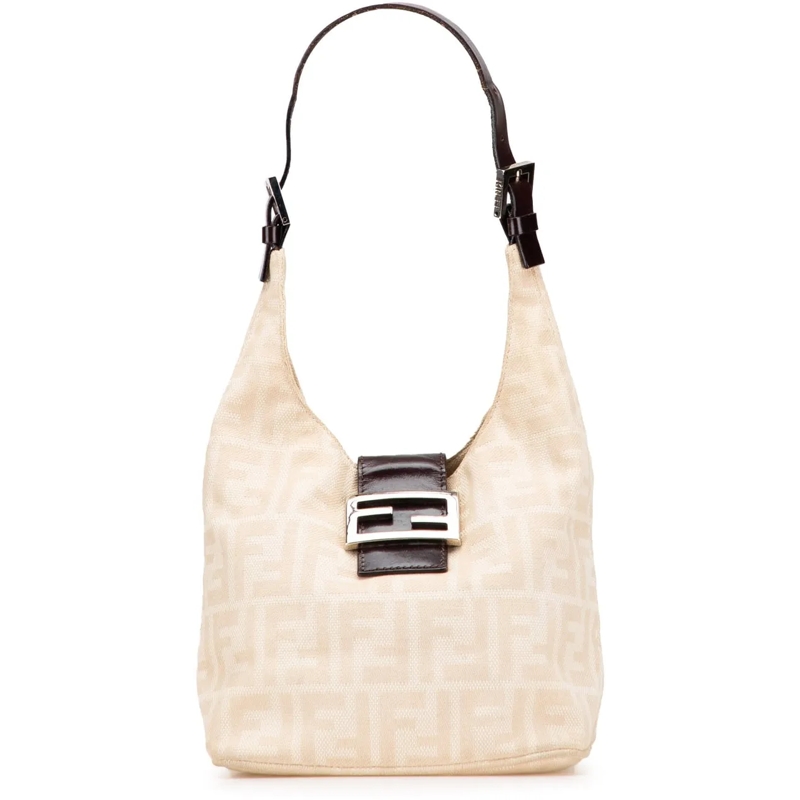 Fendi Schultertasche Zucca Canvas Shoulder Bag braun