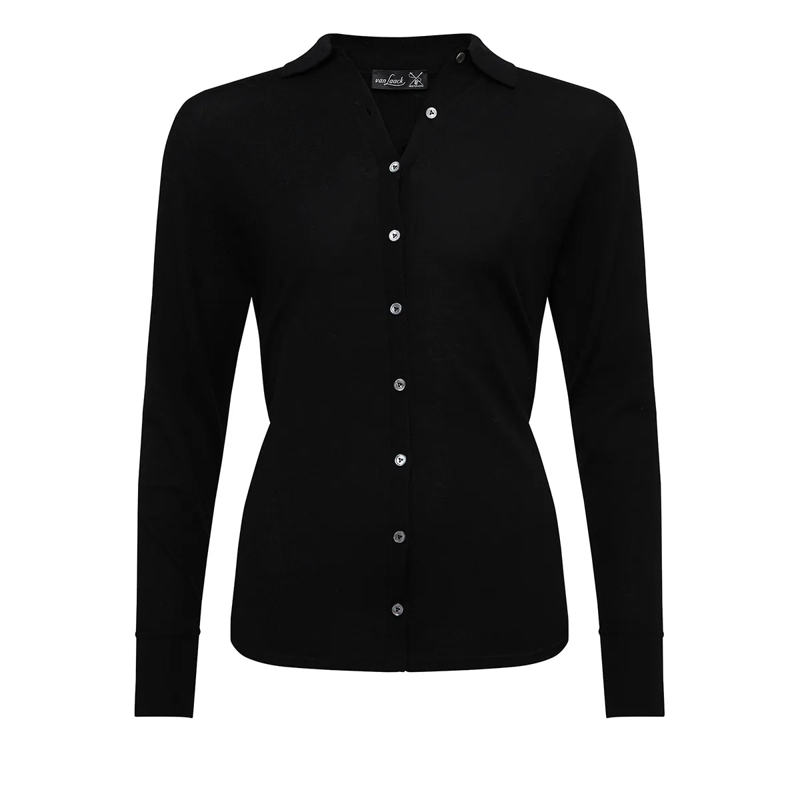 VAN LAACK  Bluse Slim Fit Uni schwarz