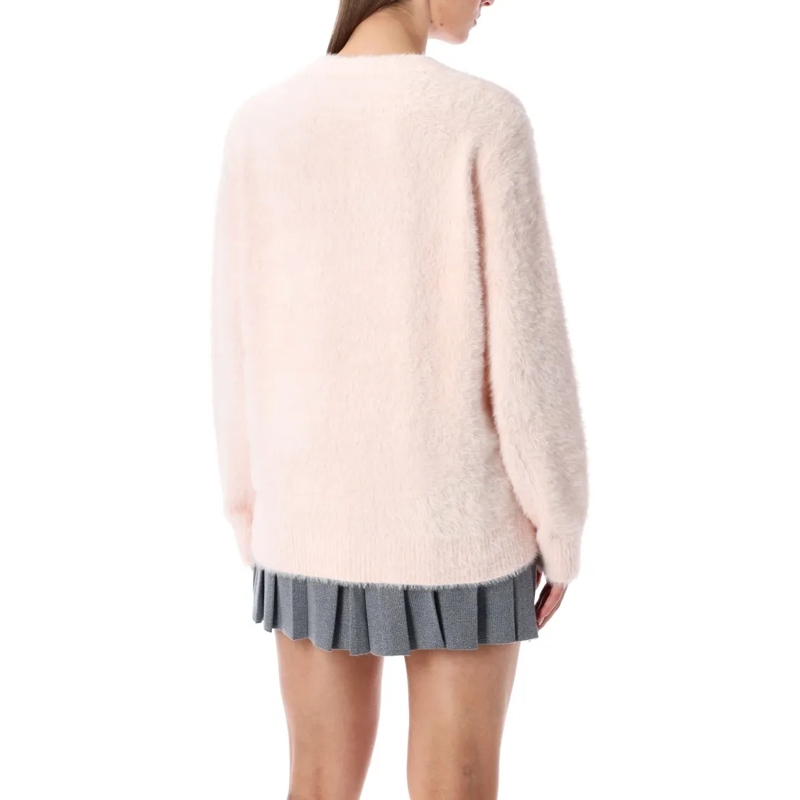 Casablanca Trui Character Intarsia Knit Sweater Neutrals