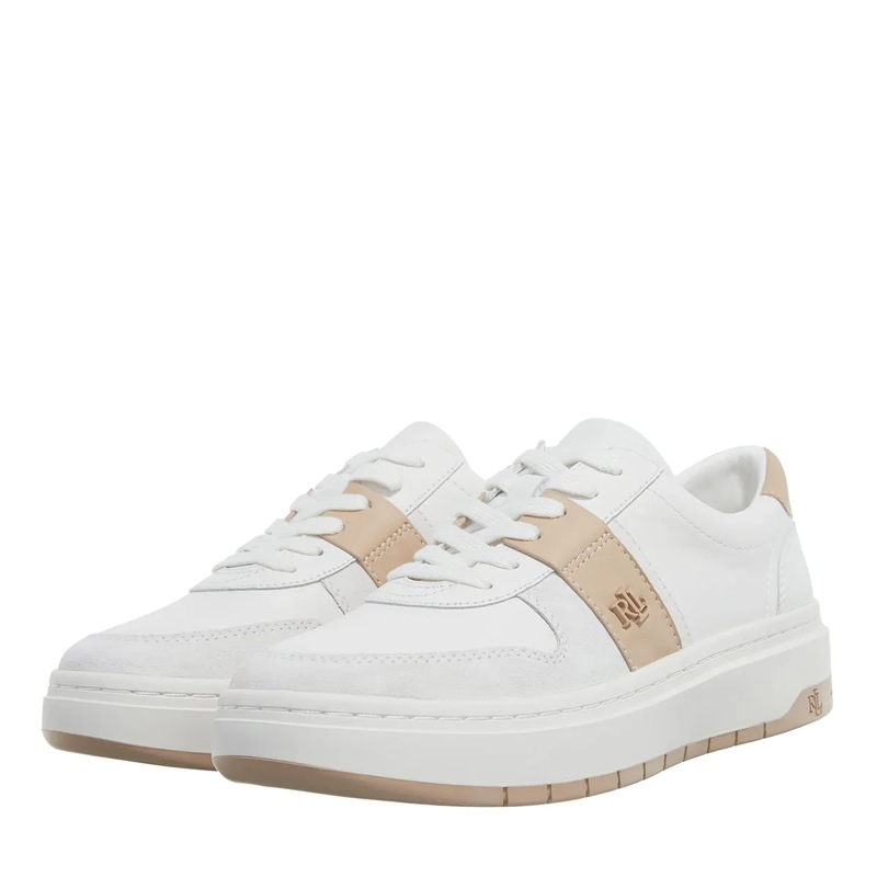 Lauren Ralph Lauren Low-Top-Sneaker Harlie-Sneakers-Low Top Lace Snw Wht/Bianco/Sand Dune(Image 3)