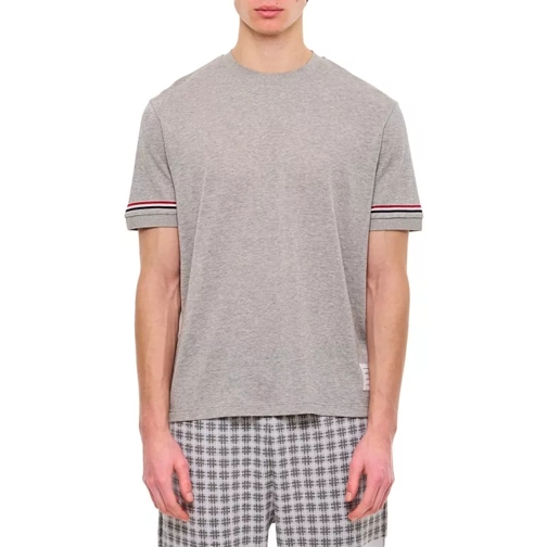 Thom Browne Ribbed Cuff T-Shirt Grey 