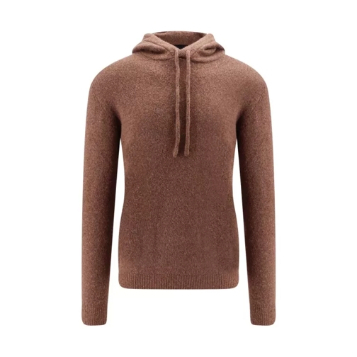 Roberto Collina Wool Blend Sweater With Melange Effect Brown 