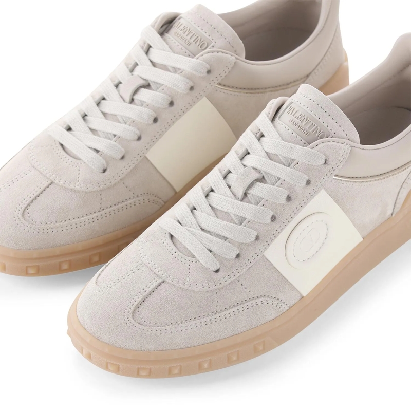 Valentino Garavani Schnürschuhe Sneaker aus Veloursleder beige(Image 4)