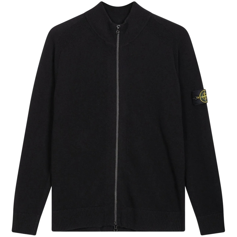 Stone Island Doudoune Knit jacket with zipper schwarz